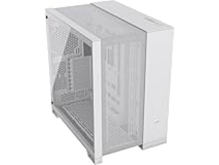 CORSAIR 6500D Airflow Boîtier PC ATX Mid-Tower - Pas de Ventilateurs Inclus - Design à Double Chambre - Compatible avec Les Cartes Mères à Connexion Inversée - Blanc