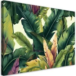 LEINWANDBILD Bunte tropische Blätter 120x80cm
