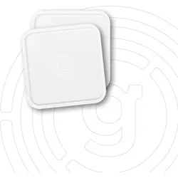 Gelmags Nano-Gel-Untersetzer 2.0 eckig 9 x 9 cm 2-teilig weiß