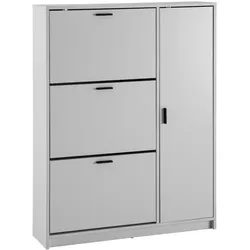 KADIMA DESIGN Schuhschrank Weiß 90x120x24 cm Schuhkipper Geschlossen, Schuhkommode Modern, Flurschrank mit Ablage, Schuhaufbewahrung Flurkommode für Schuhe