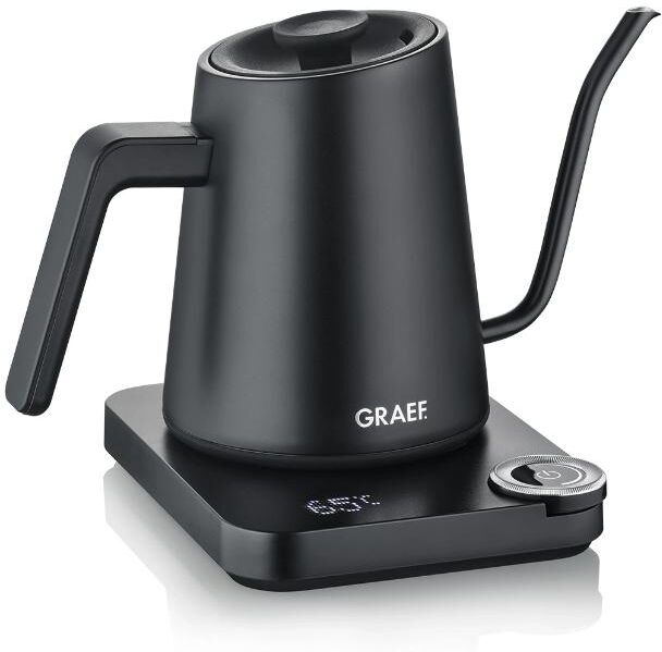 GRAEF Wasserkocher "Pour-Over GK502 0.9 l", schwarz (schwarz matt), Wasserkocher, Wasserkocher schwarz matt Einheitsgröße