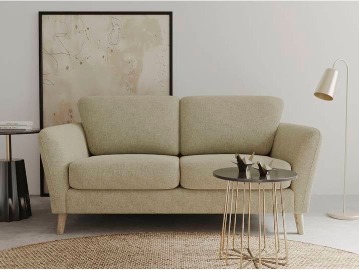 2-Sitzer Sofa, Strukturstoff, Braun Latte, 170×90 cm, Landhausstil, Home Affaire