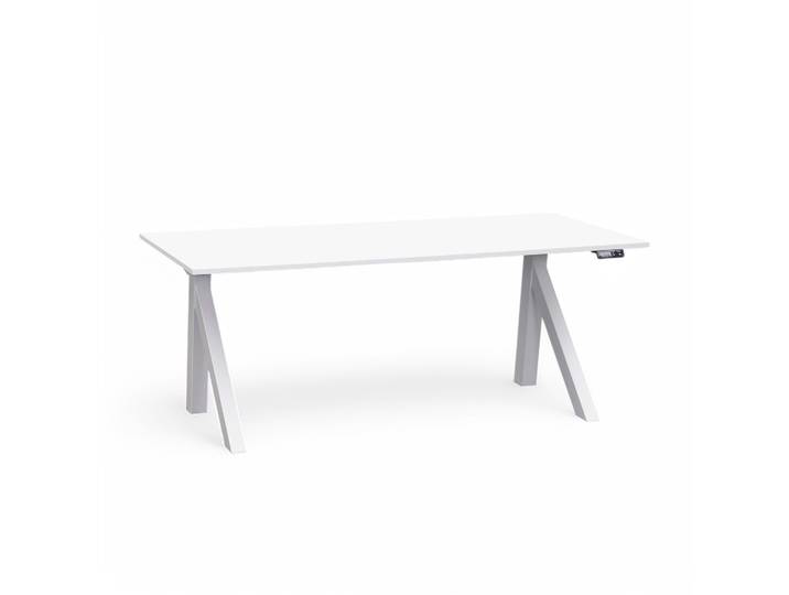 Ergonomischer Elektrisch höhenverstellbarer Schreibtisch Tradingzone Design Lift 160x80 cm, Weiss/Weiss, Neu, Tisch - ideal fürs Homeoffice oder Büro