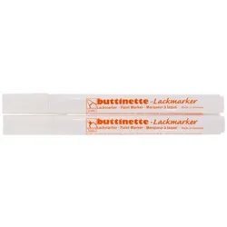 buttinette Lackmarker, weiß, 2 Stifte