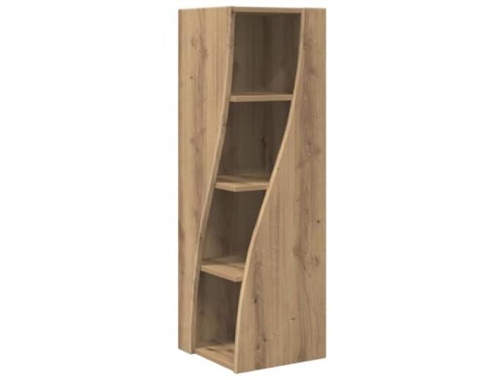 NKOPPFG Eckschrank 32x32x102 cm Holzwerkstoff Artisan-Eiche Platzsparendes Eckdesign, mattes Finish, schlichte Linien, viel Stauraum, Wandbefestigung, Wohnzimmer