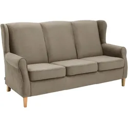 SOFA 3-Sitzer Karlen Flachgewebe hellbraun