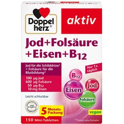 DOPPELHERZ Jod+Folsäure+Eisen+B12 Tabletten 150 St
