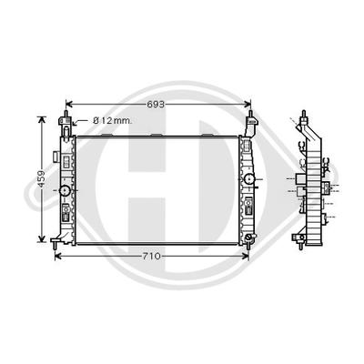DIEDERICHS Kühler, Motorkühlung DCM2655 für Opel