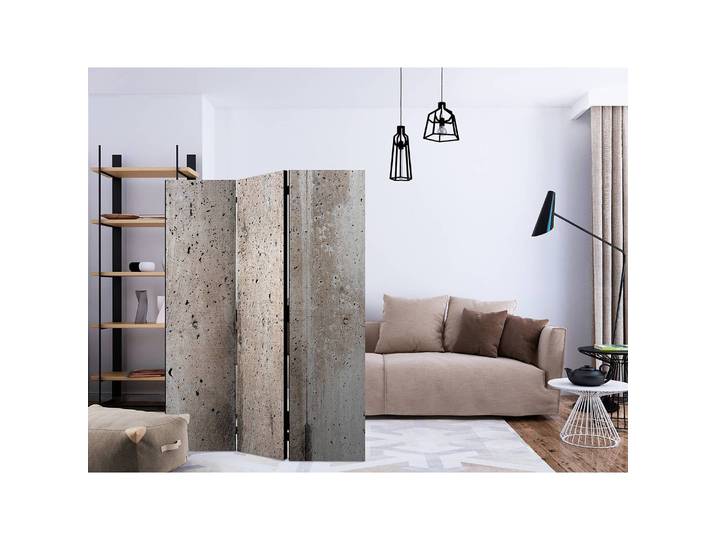 Paravent Old Concrete Polaire Gris 135 x 172 x 3cm 3 éléments