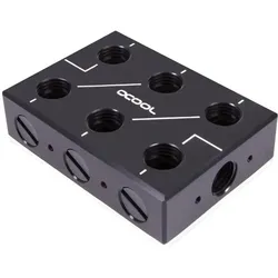Alphacool ES Distro Plate C3, Wasserkühlung Anschluss, Schwarz