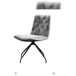 KAWOLA Stuhl CHARME Drehstuhl Esszimmerstuhl Velvet silber