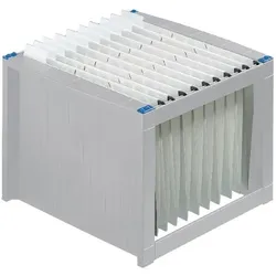 helit the rack Hängeregisterbox DIN A4 36 x 38 x 26 cm 40 Mappen Kunststoff Hellgrau
