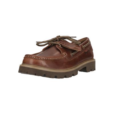 Schnürschuh CLARKS "Cleyhill Boat", Herren, Gr. 44,5, Leder, dunkelbraun, Schuhe Schnürschuh, mit XTRALITE-Sohle