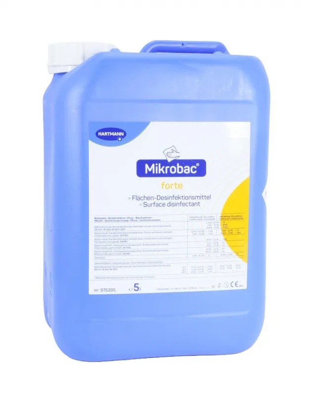 BODE Chemie GmbH & Co. KG Mikrobac forte 5 Liter, aldehydfreie Flächendesinfektion mit Schutzfaktor 975395