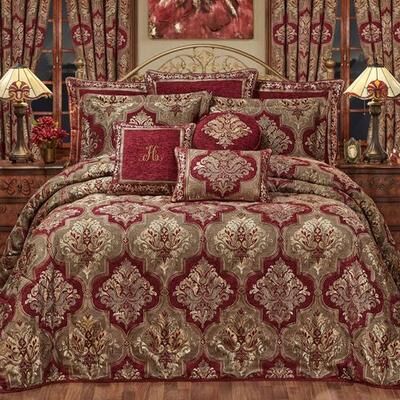 Touch of Class Ruby Court Grande Bedspread, Queen, Ruby