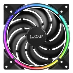 Pccooler Corona Max 140mm RGB 1 (140 mm, 1x), PC Lüfter, Schwarz