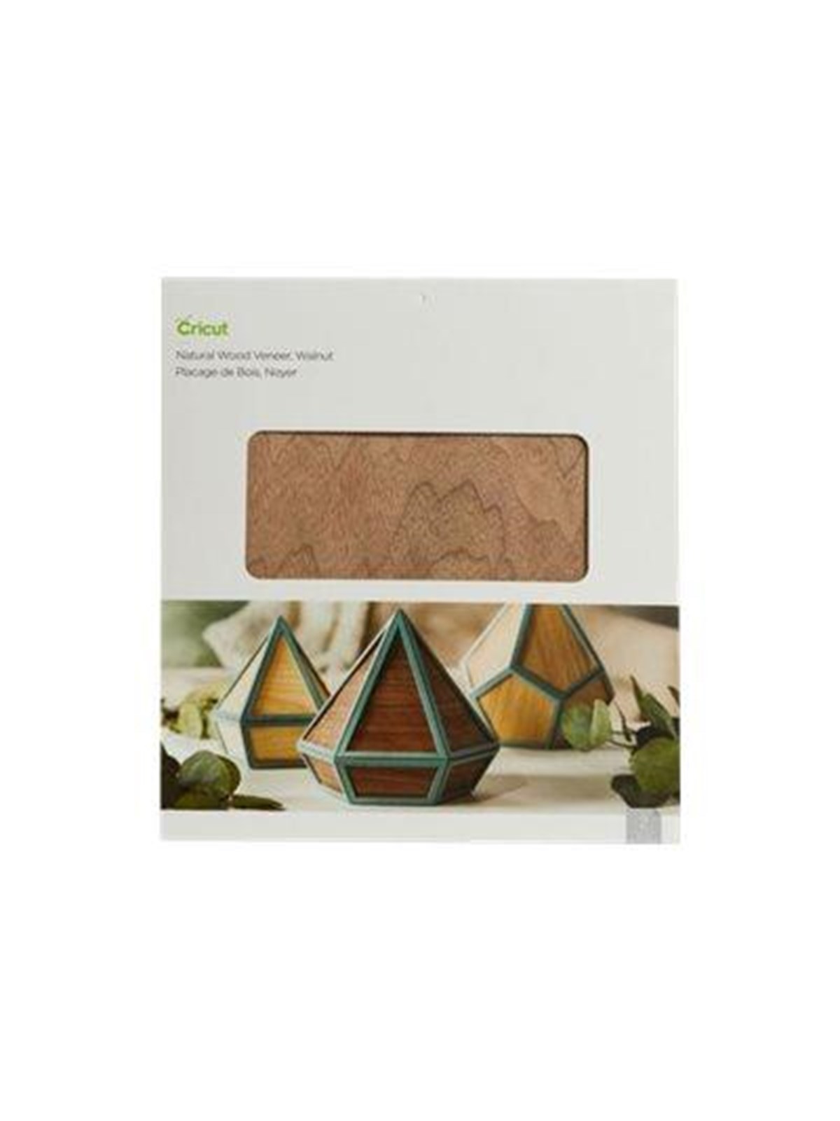 Cricut Natural Wood Veneer - craft material - 305 x 305 mm - 2 sheets - walnut - wood