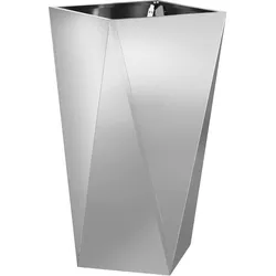 vidaXL Pflanzkübel Silber 40 x 40 x 75 cm Verzinkter Stahl