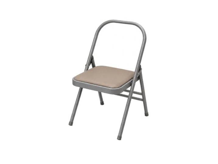 Leichtrit Metall-Yoga-Stuhl, Rückenfreier Yoga-Stuhl aus PU-Leder Leichter, Rückenfrei, Metallkonstruktion, für Yoga, Meditation und Heimgebrauch