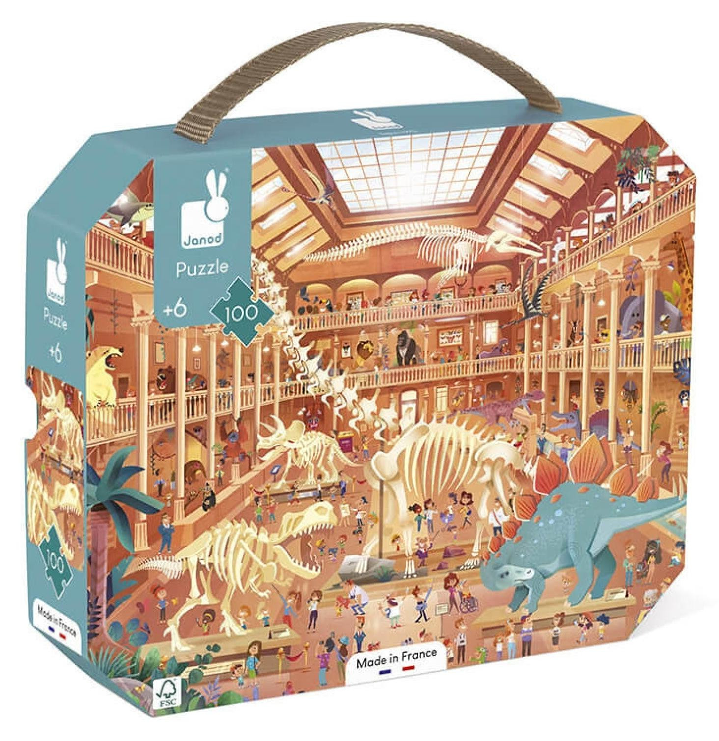 Janod Natuurhistorisch Museum Puzzel, 100 stukjes, meerkleurig