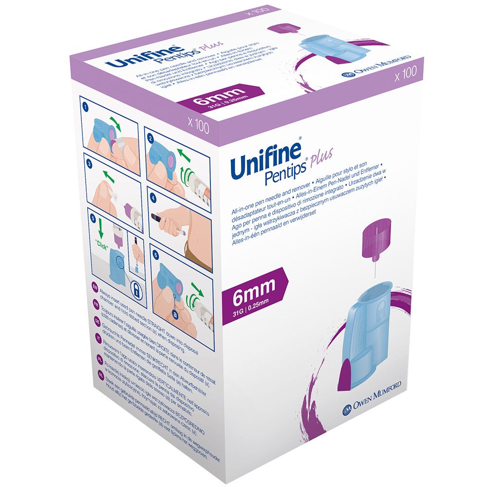 Unifine Pentips plus Kanüle 31 G 6 mm 100 St