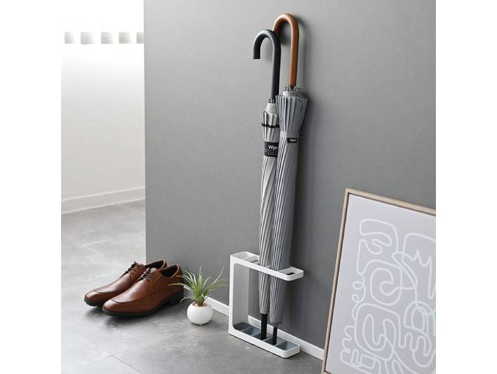 Porte-parapluie Grind Slim 24 x 24 x 7cm Blanc/Blanc