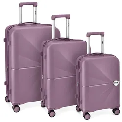 DYX 4 Rollen Koffer 3er Set S/M/L Los Angeles d.purple