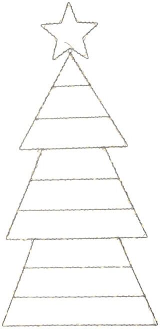 Star LED-Silhouette 857-36 argent 61 x 120 cm (857-36)