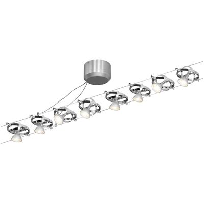 PAULMANN LED Deckenleuchte "Cardan", silber (chromfarben, chromfarben), 8, 1 Stk., Leuchten, GU 5,3, LED Schienensystem