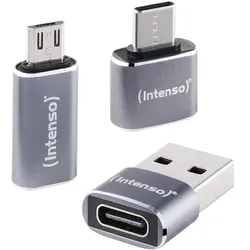 Intenso USB Adapter Set MIX480 - USB-C zu USB-A, USB-A zu USB-C, USB-C zu microUSB (3er Pack)