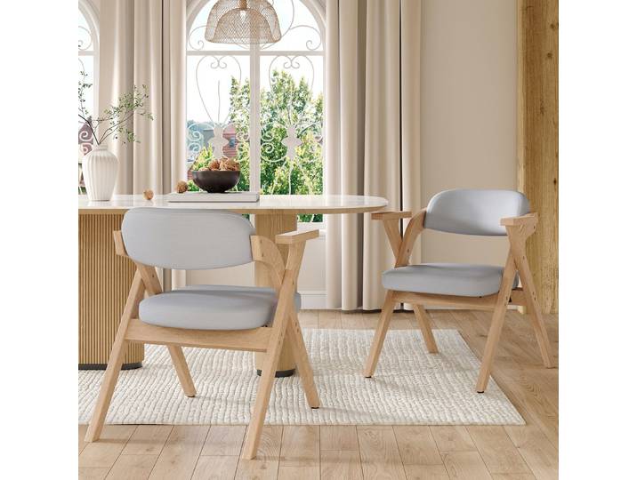 Fine Life Pro Esszimmersessel Klappbare Esszimmerstühle 6er Grau, 6 Stühle, Grau, Esszimmer/Café
