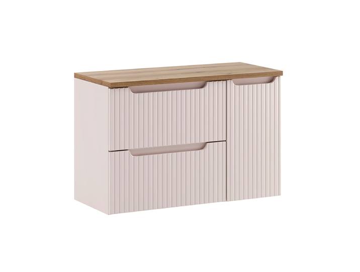 Meuble sous-vasque 90cm 3 tiroirs Riva Cachemire et Bois