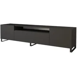 LOWBOARD ELIO-S 200x53x41 cm - Schwarz