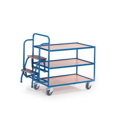 Etagenwagen mit Trittstufen, 3 Etagen