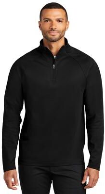 Port Authority K870 C-FREE Cypress 1/4-Zip in Deep Black size 2XL   Polyester Blend
