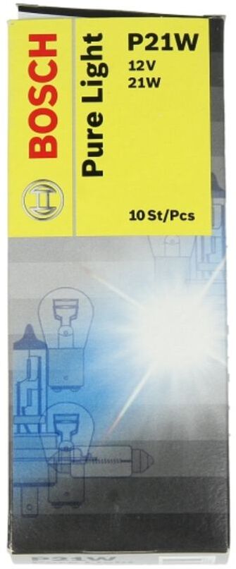 Bosch Lampada secondaria P21W Pure Light 12V, 21W, 10 Pezzo