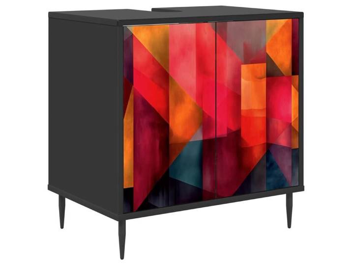 Nouveau Armoire de salle de bain HEESCH Chêne noir 60 x 40 x 61 cm poids:17.5 kg_1750