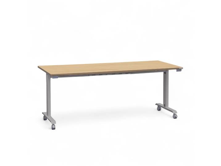 Klapptisch Tradingzone Kos 180x80 cm, Eiche/Silbergrau, Rechteckig, Neu - Perfekt für Meetings