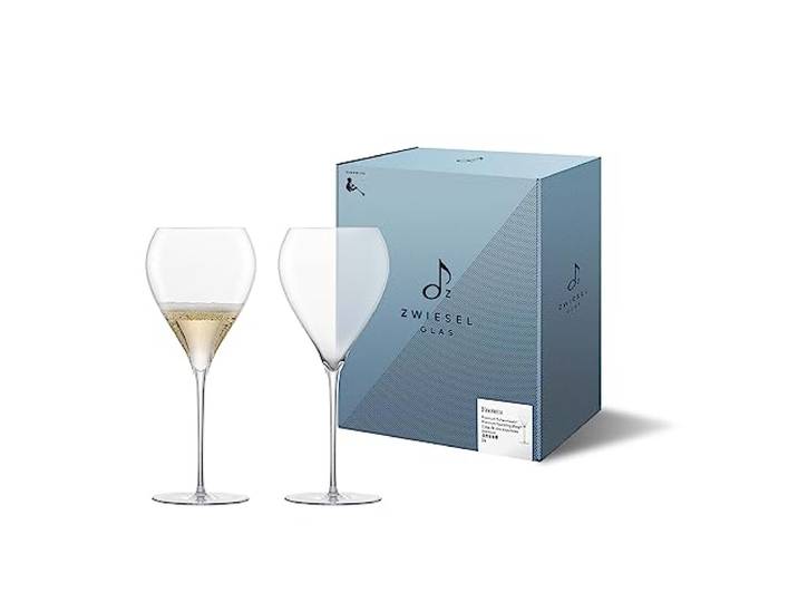 Zwiesel Glas Premium Schaumweinglas Enoteca (2-er Set), in Handarbeit mundgeblasene Champagnergläser, edle Kristallgläser für Schaumwein (Art.-Nr. 122196)