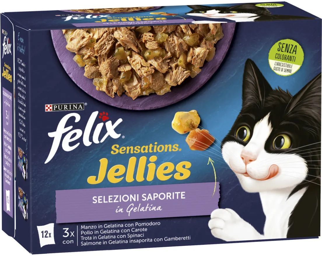 Kit Risparmio 120x85G Felix Cat Sensation MIX CARNE E PESCE