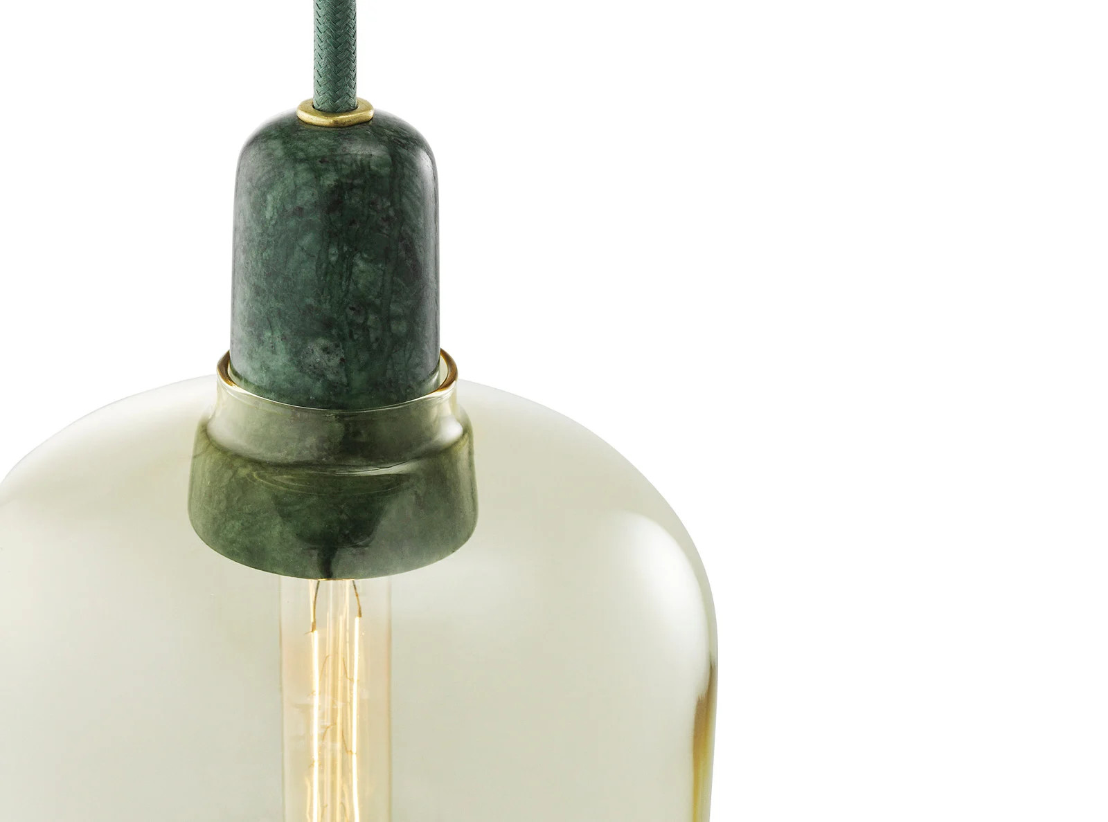 Normann Copenhagen Amp Hanglamp Small Goud/Groen van Glas
