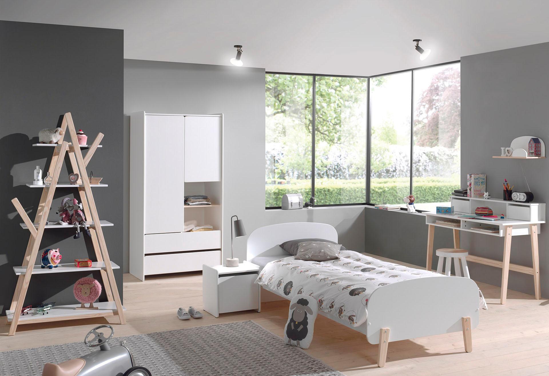 Nachtkonsole VIPACK "Kiddy, mit 1 Drehtür, dahinter ein grosses Fach", weiss (weiß), B:40cm H:40cm T:36cm, MDF, Sideboards, Nachtkonsole, standfest gebaut, sie kann rechts oder links angestellt werden weiß B/H/T: 40cm x 40cm x 36cm, 1 Stk.