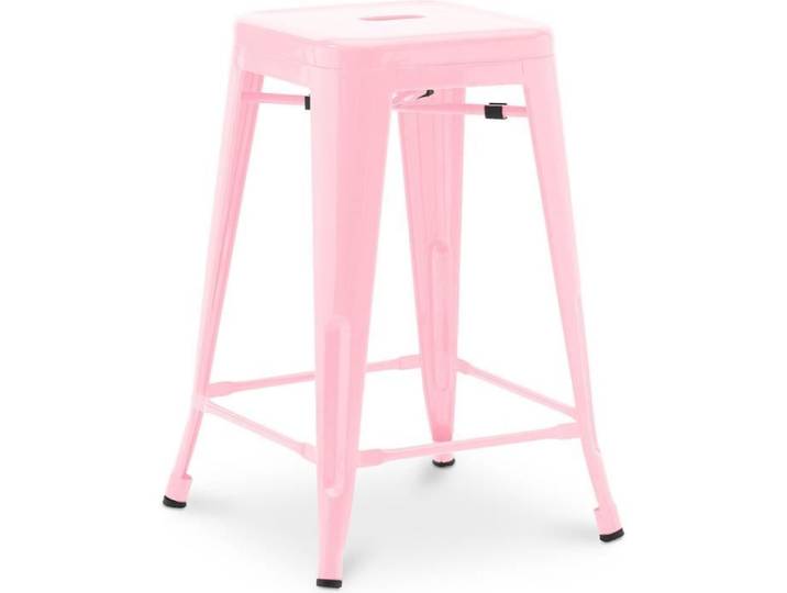 Tabouret de bar - Design industriel - 60cm - Nouvelle édition - Metalix Rose