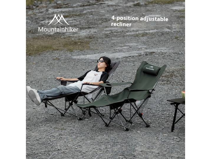 MOUNTAINHIKER Chaise pliante en tissu Oxford 600D – Chaise de camping extérieure portable et chaise de plage, 4 chaises longues réglables