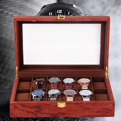 Multicon Wholesale Hub Luxury Slot Wooden Watch Display Box With Glass Top & Jewelry Organizer Luxury Slot Wooden Watch Display Box With Glass Top & Jewelry Organizer