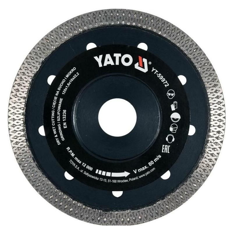 Yato 125 -mm -Diamantscheibe für Keramik (YT-59972)