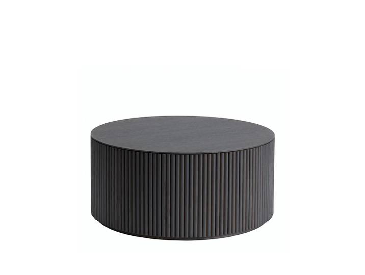 Asplund Table basse Grand Palais chêne teinté gris foncé, support en chêne teinté gris foncé