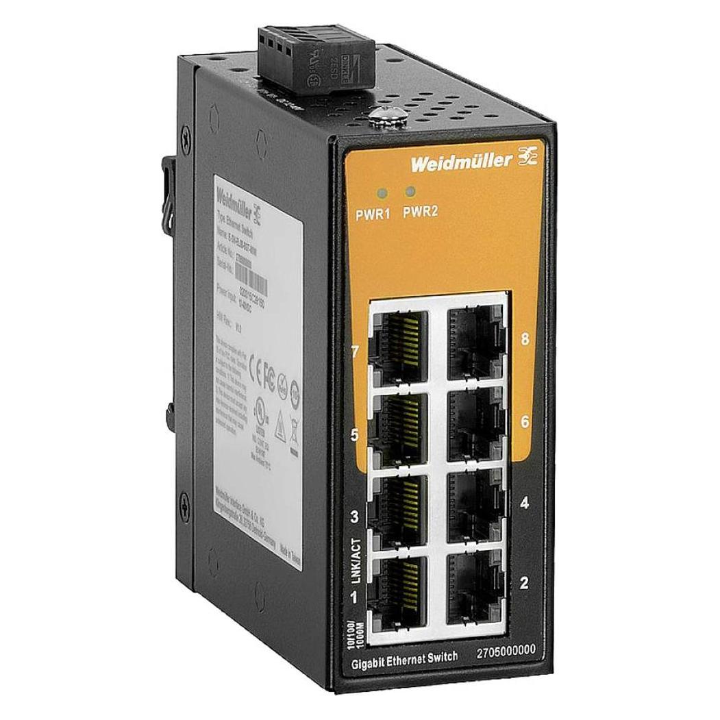 Weidmüller Netzwerk Switch Ethernet IE-SW-EL08-GT-MINI - Switch - Ethernet (8 Ports) (2705000000)