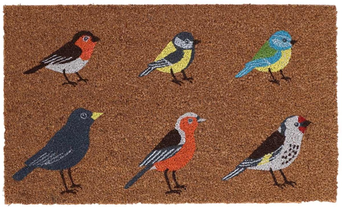 Esschert Design Deurmat Kokos met Vogels, Maat L