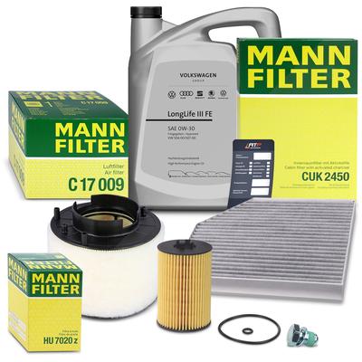 Mann-filter Inspektionspaket Set A + 5l 0W-30 Motoröl [Hersteller-Nr. 41109494] für Audi
